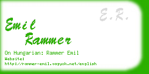 emil rammer business card